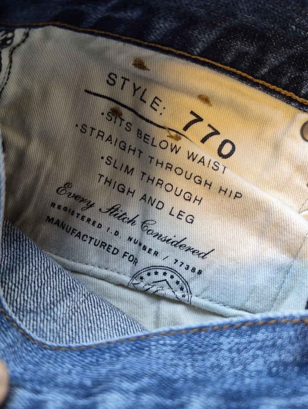 J.Crew 770 Straight Jeans Kaihara Japanese Denim Blue Dark Wash Men's Sz 29x32